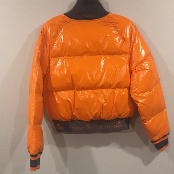 ADIDAS Women’s Stella Sport ORANGE Puffer Jacket - Picture 7 of 8